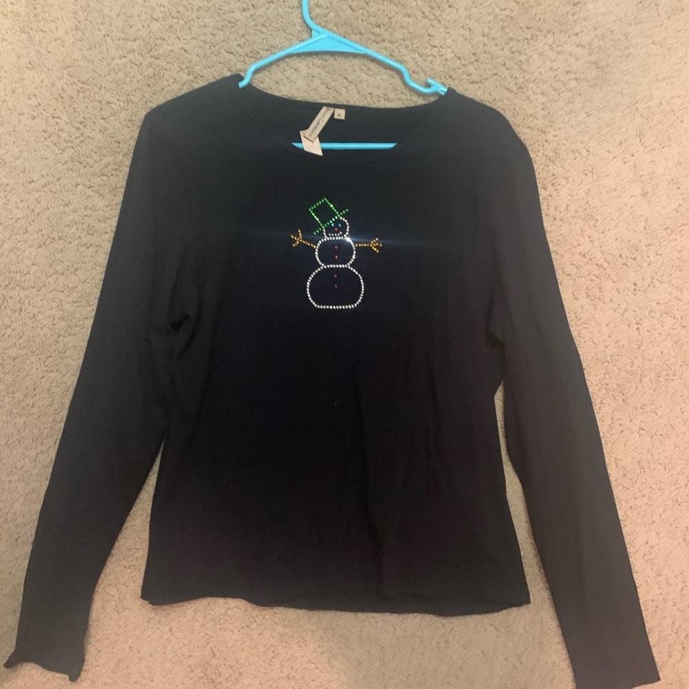 Snowman long sleeve tee